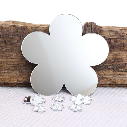 Mirror Acrylic Flower Wall Art Set