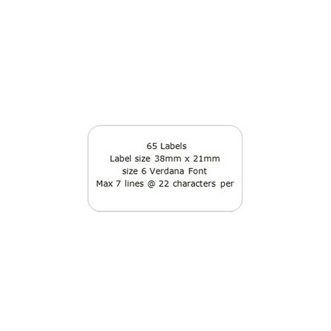 2 x sheets of 65 Transparent Labels