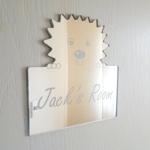 Hedgehog Mirror Personalised Plaque