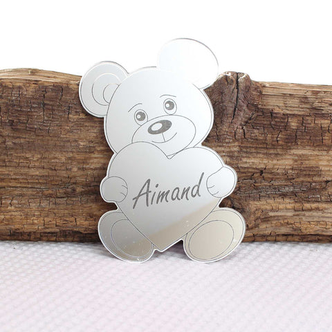 Teddy Bear Heart Mirror Set