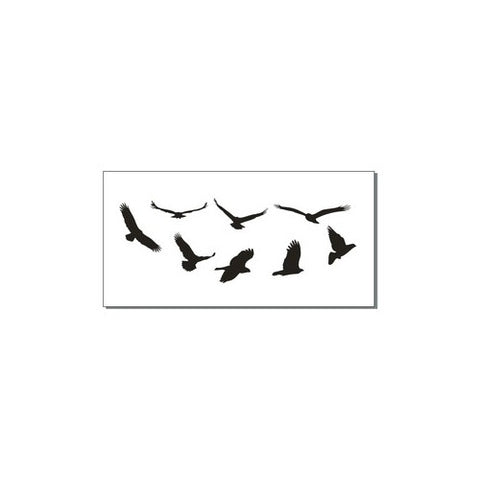 2 x Temporary Tattoo Bird Silhouette