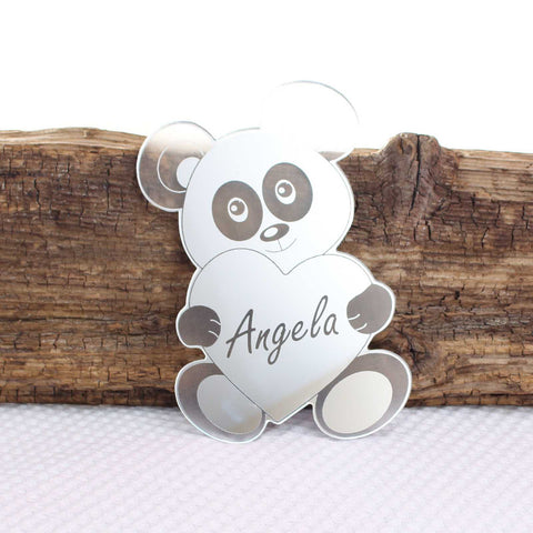 Panda Bear Heart Mirror