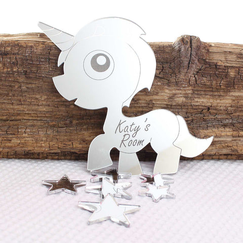 Personalised Unicorn and Stars Plaque