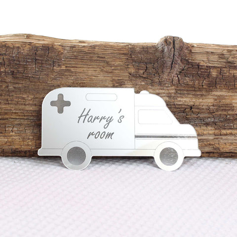 Personalised Ambulance Mirror Plaque