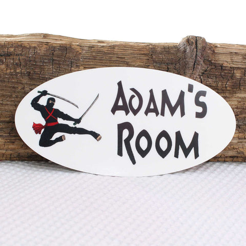 Personalised Door Ninja Warrior Plaque