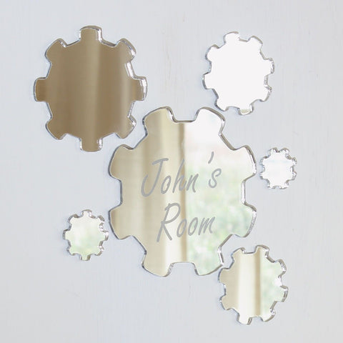Personalised Cogs Mirror Set
