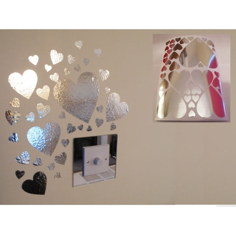 Mirror Heart Wall Stickers