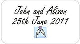 Personalised Transparent Wedding Invitation Seals
