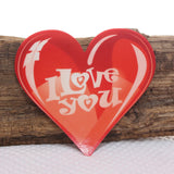 I Love You Red Heart Acrylic wall plaque decoration