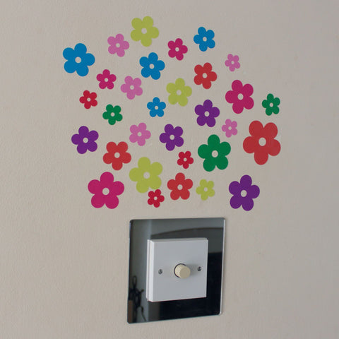 31 Multi Colour Flower Stickers