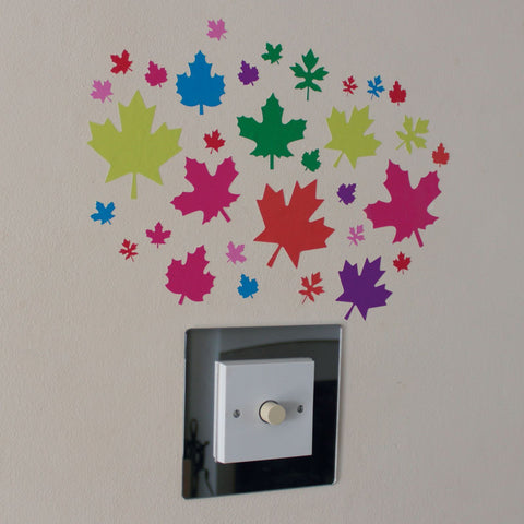 32 Multi Colour Leaf Stickers
