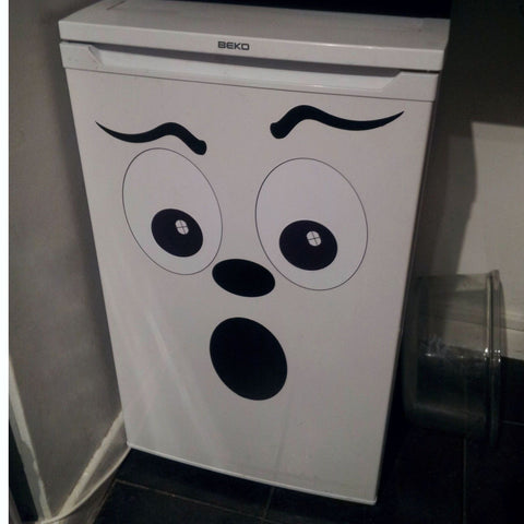 Funny Face Expression Sticker for Fridge, Freezer, Window and Wall Art