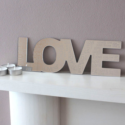 Love Home Mum Dad Mirror Engraved Acrylic Wall Art