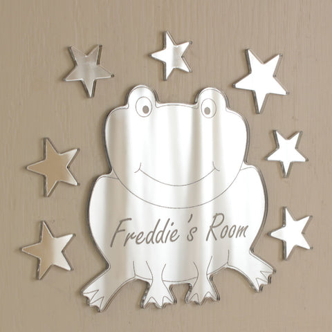 Frog Acrylic Mirror Set Personalised Plaque