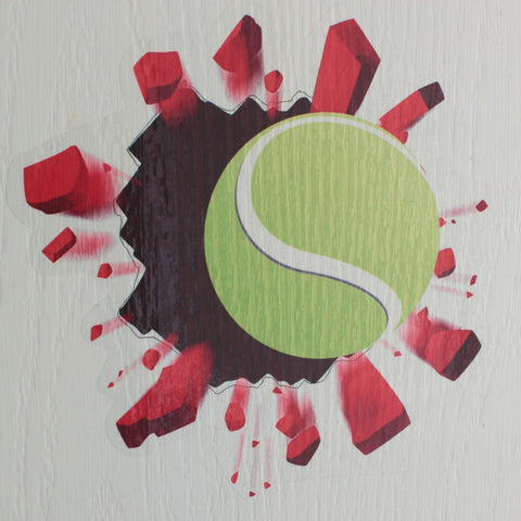 Football, Tennis or Super Hero Smashing through Brick Wall Door or Wall Art Sticker