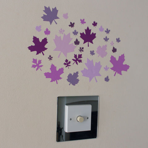 32 Pink and Lilac Leaf Stickers