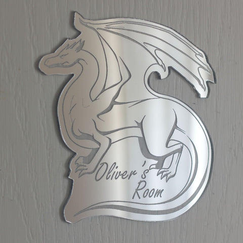 Dragon Mirror Personalised Plaque