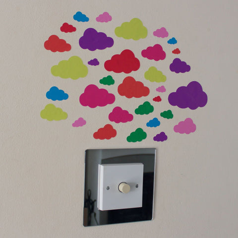 32 Multi Colour Cloud Stickers