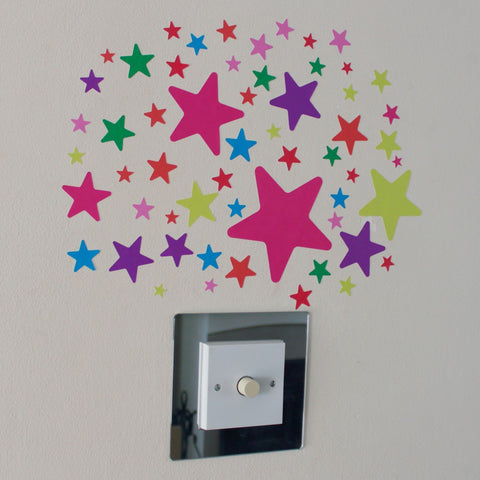 57 Multi Colour Star Stickers